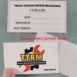 汽車保養提示貼雙面印刷